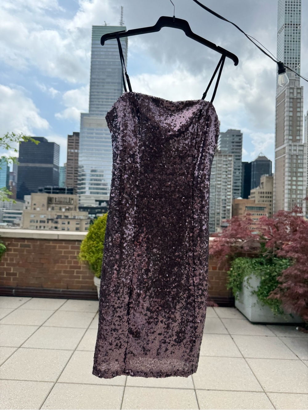 Forever 21 Plum Sequined Slip Dress